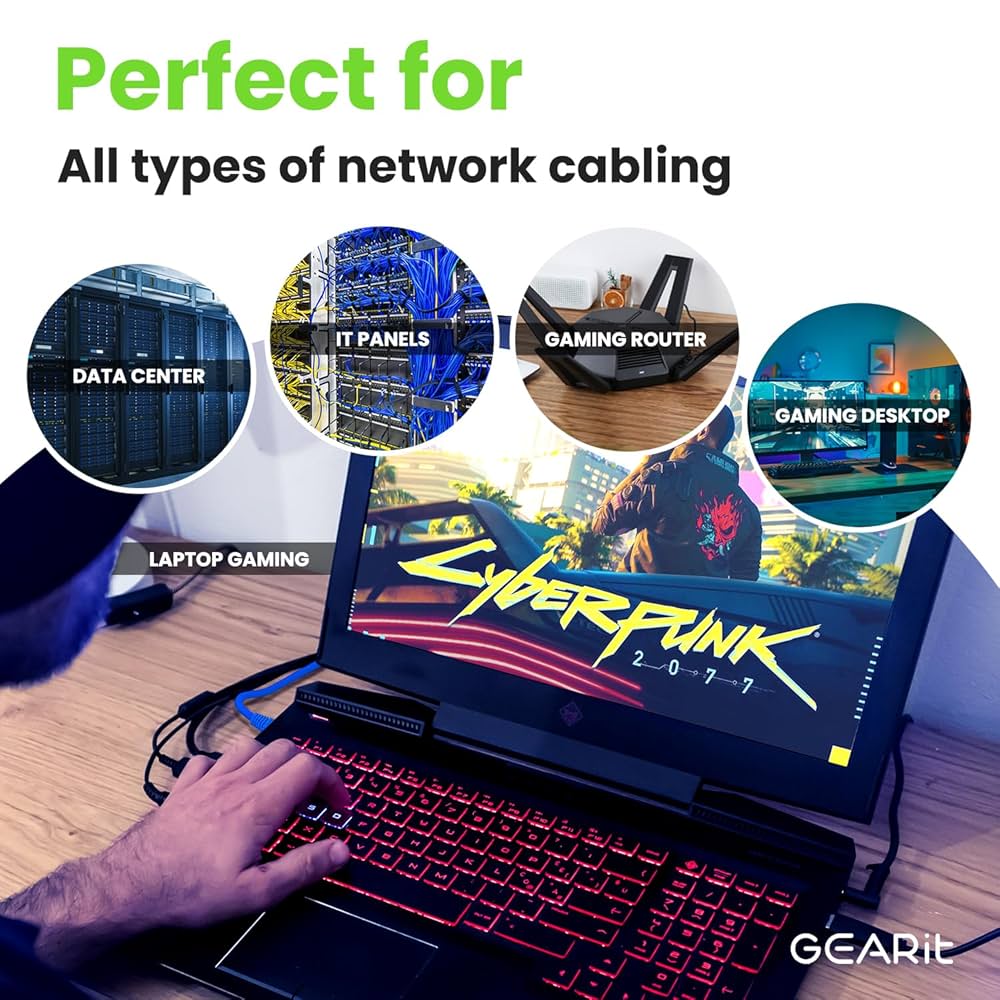 Amazon.co.jp: GearIT Cat 6イーサネットパッチケーブル（0.61m